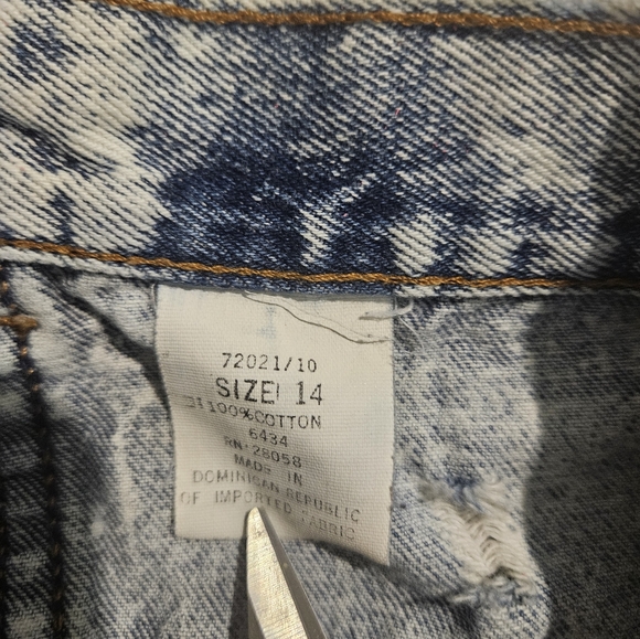 VTG 80s No Excuses Distressed Jeans Size 14 - Picture 8 of 8